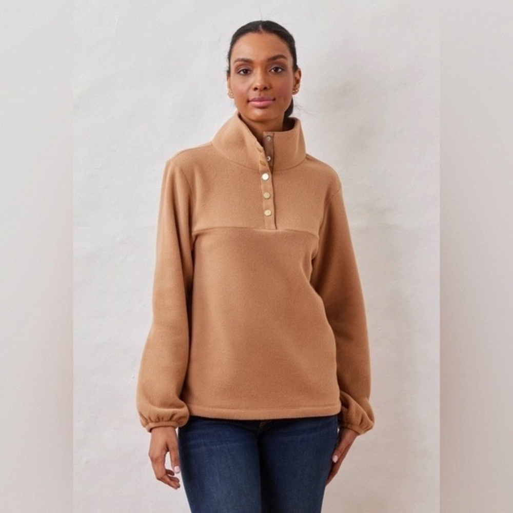 Dudley Stephens Camel Fleece Pullover